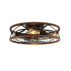 Ceiling Fan Lamp | 4-Light Industrial Iron & Bronze Finish | 45/50 cm