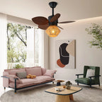 Ceiling Fan Light | Hemp Rope Shade & Remote Control | 76 cm Diameter