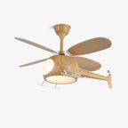 Ceiling Fan With Light | Integrated LED & Remote | Walnut Finish