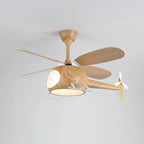 Ceiling Fan With Light | Integrated LED & Remote | Walnut Finish