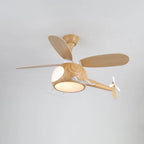 Ceiling Fan With Light | Integrated LED & Remote | Walnut Finish