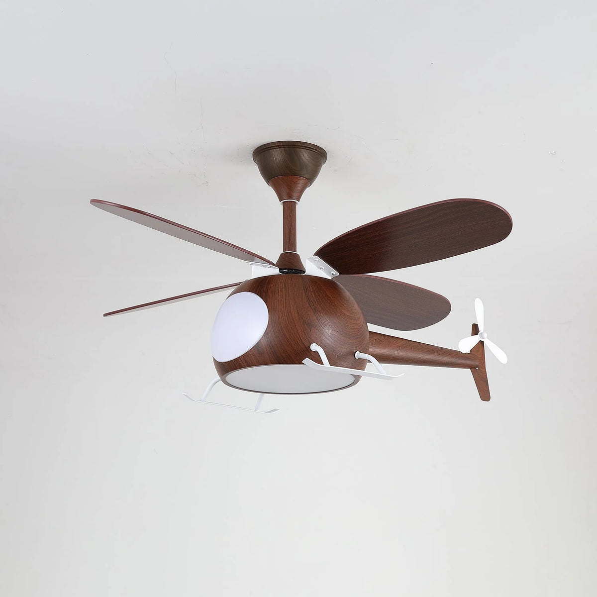 Ceiling Fan With Light | Integrated LED & Remote | Walnut Finish