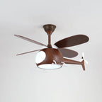 Ceiling Fan With Light | Integrated LED & Remote | Walnut Finish