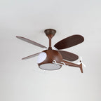 Ceiling Fan With Light | Integrated LED & Remote | Walnut Finish