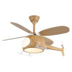 Ceiling Fan With Light | Integrated LED & Remote | Walnut Finish