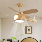 Ceiling Fan With Light | Integrated LED & Remote | Walnut Finish