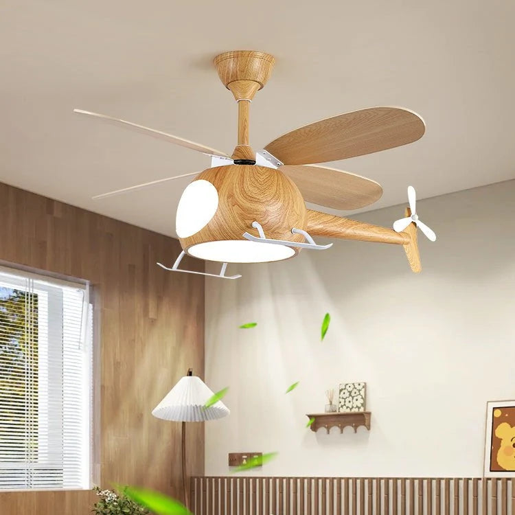 Ceiling Fan With Light | Integrated LED & Remote | Walnut Finish