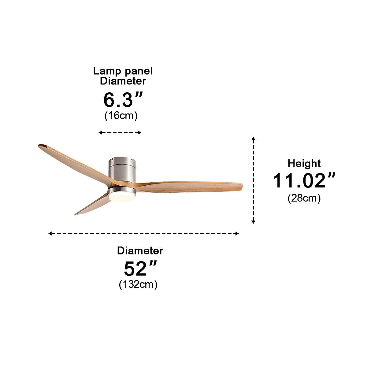 Ceiling Fan With Light | Wood-Inspired & Integrated LED