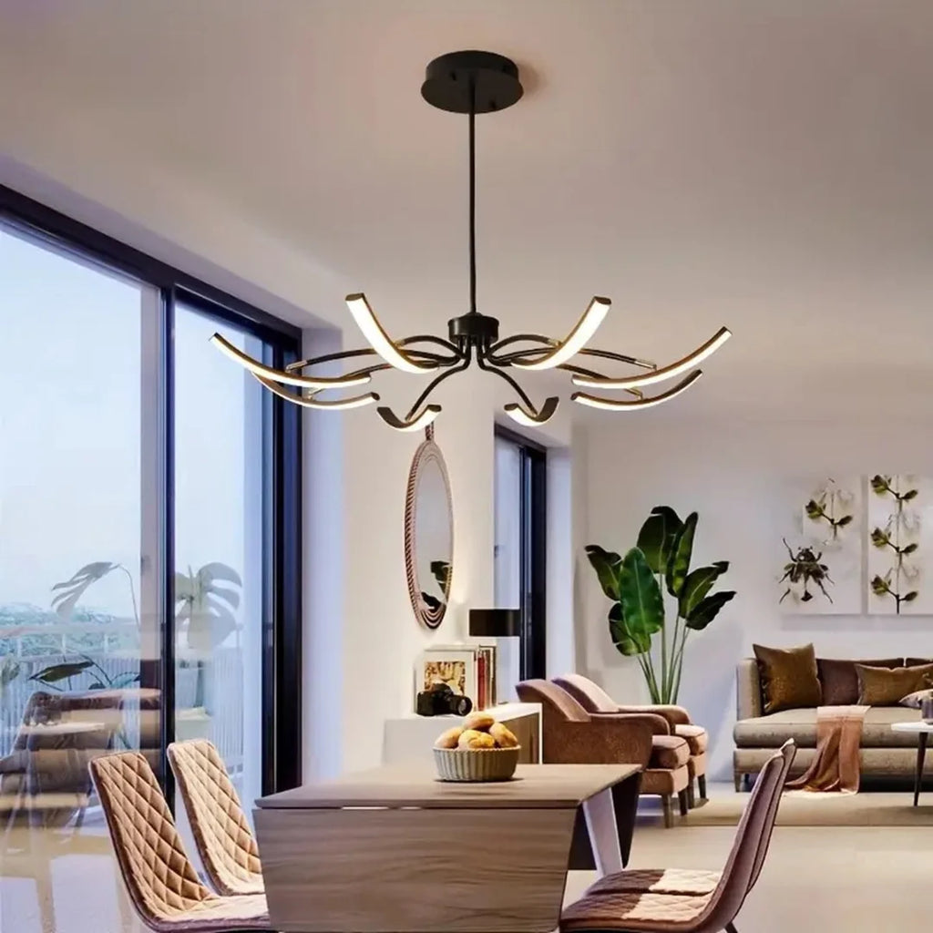 Ceiling Lamp | Branched Modern Design & Integrated LED | 8 Or 12 Arms