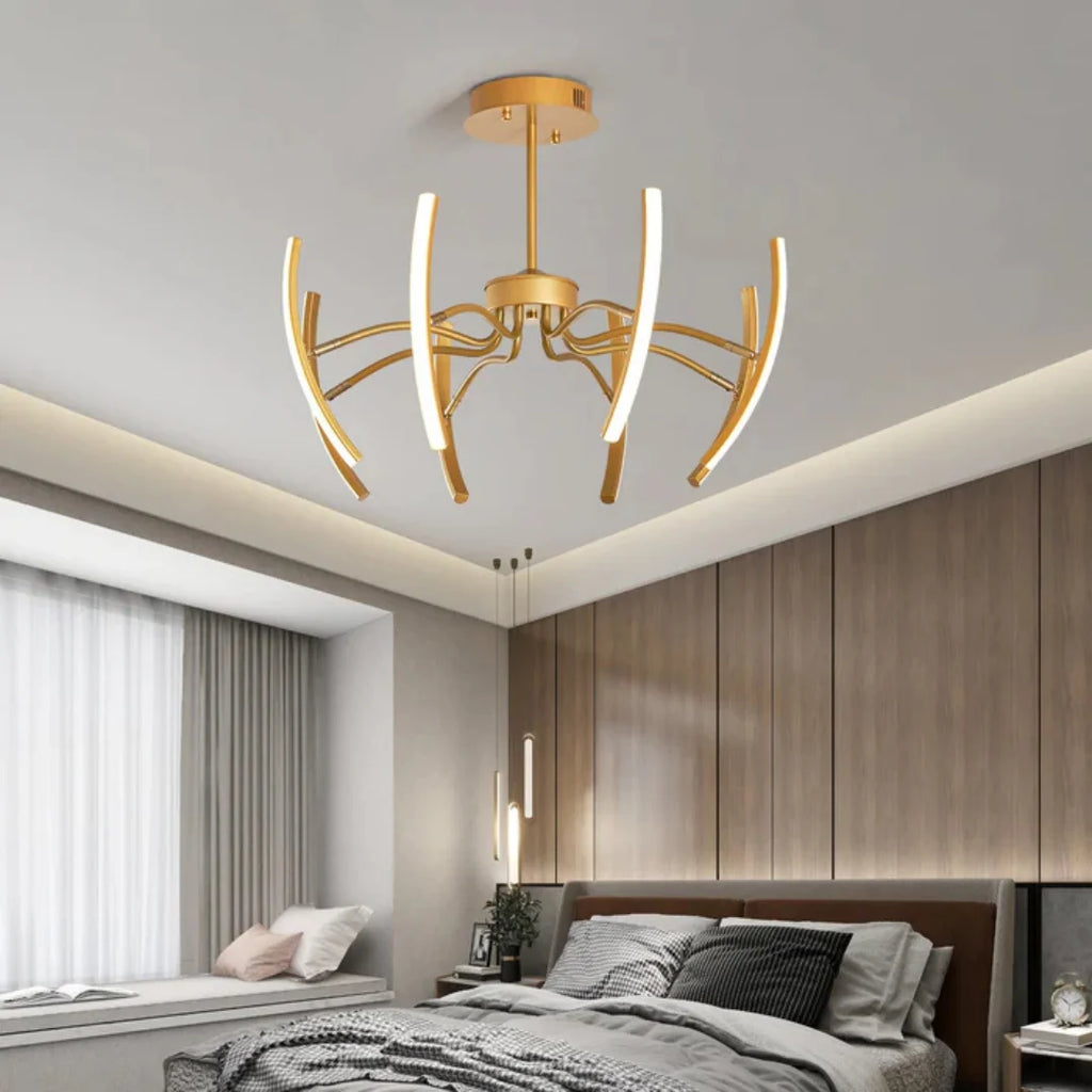 Ceiling Lamp | Branched Modern Design & Integrated LED | 8 Or 12 Arms