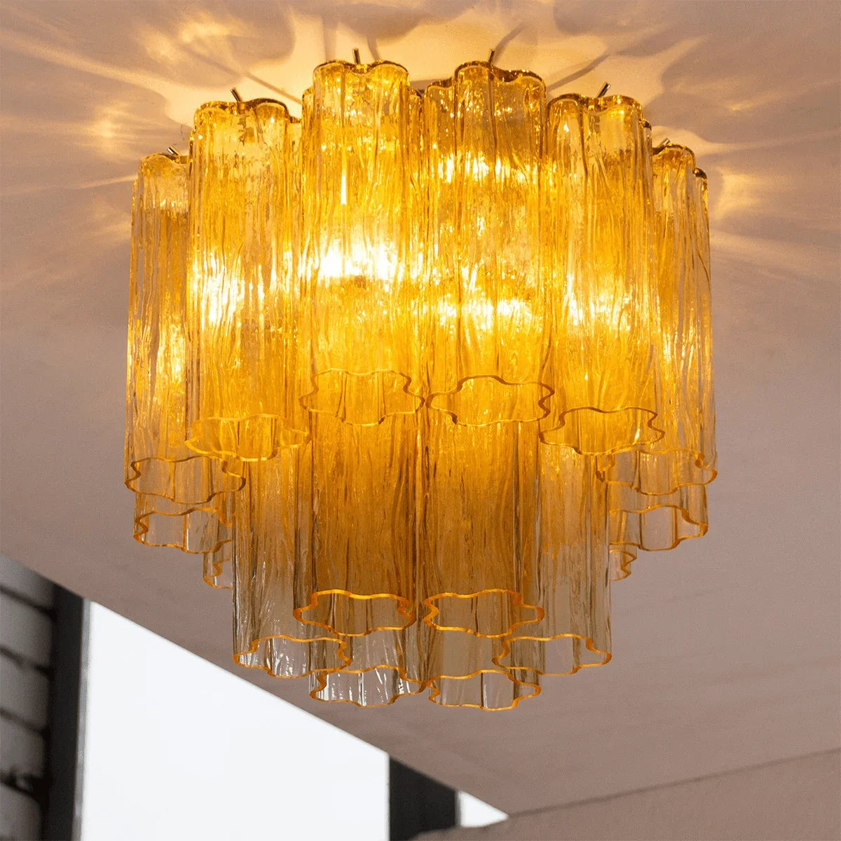Ceiling Lamp | Handblown Murano Glass Starburst | 40 cm Diameter