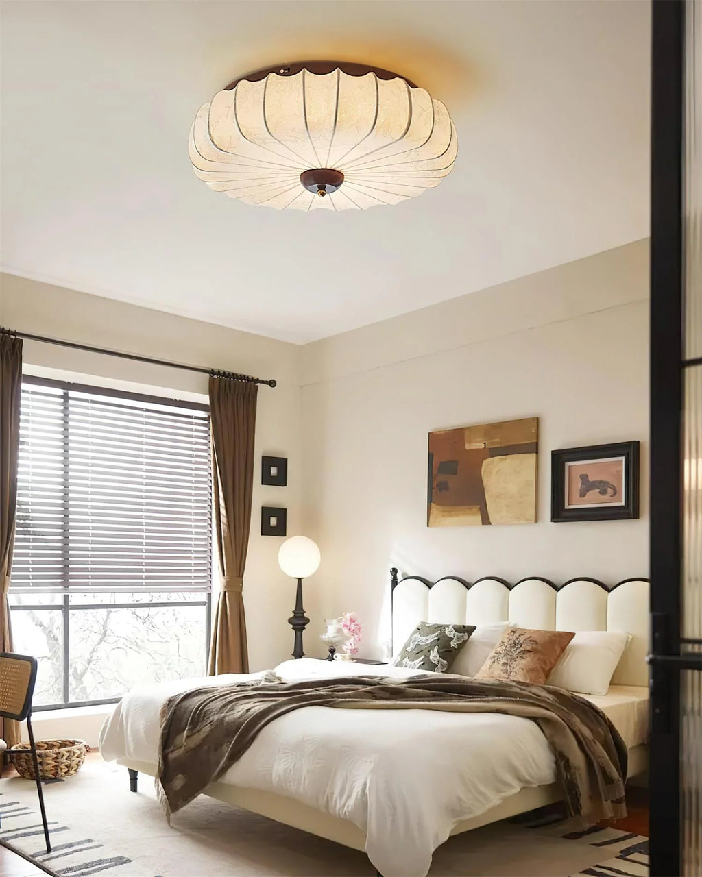 Ceiling Lamp | Integrated LED & Wood Canopy | Dia 40/50/60 cm