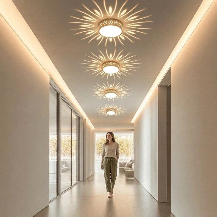 Ceiling Lamp | LED Crystal-Acrylic Diffuser & Dual-Color