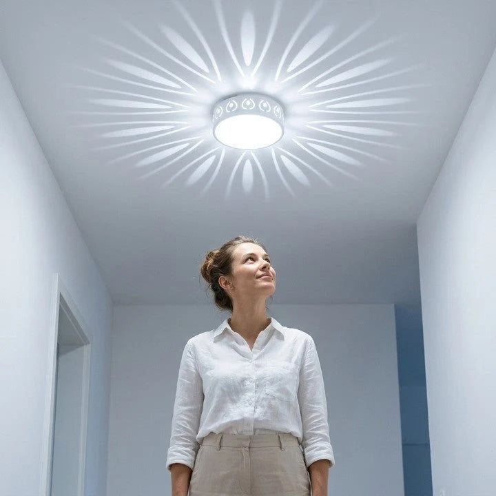 Ceiling Lamp | LED Crystal-Acrylic Diffuser & Dual-Color