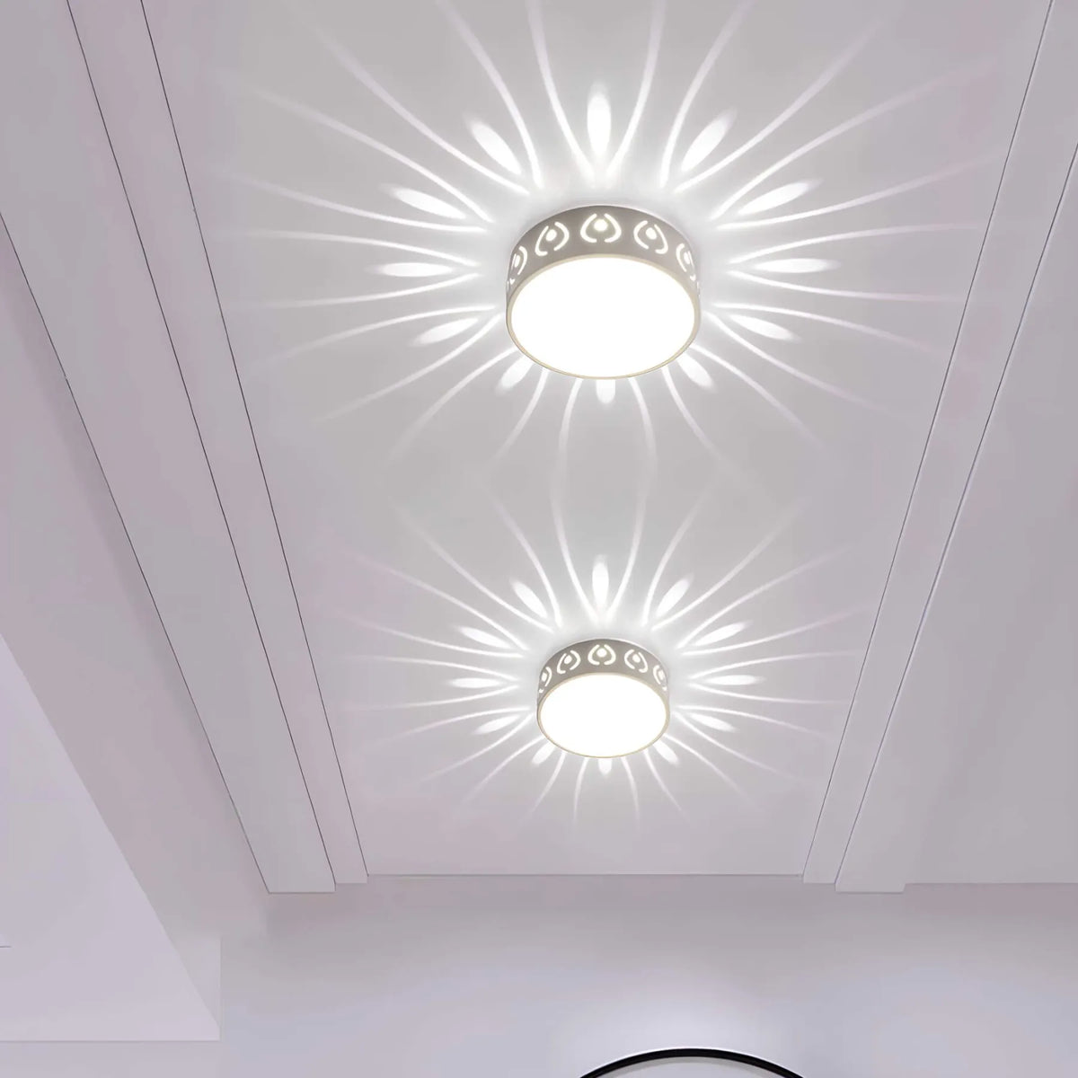 Ceiling Lamp | LED Crystal-Acrylic Diffuser & Dual-Color