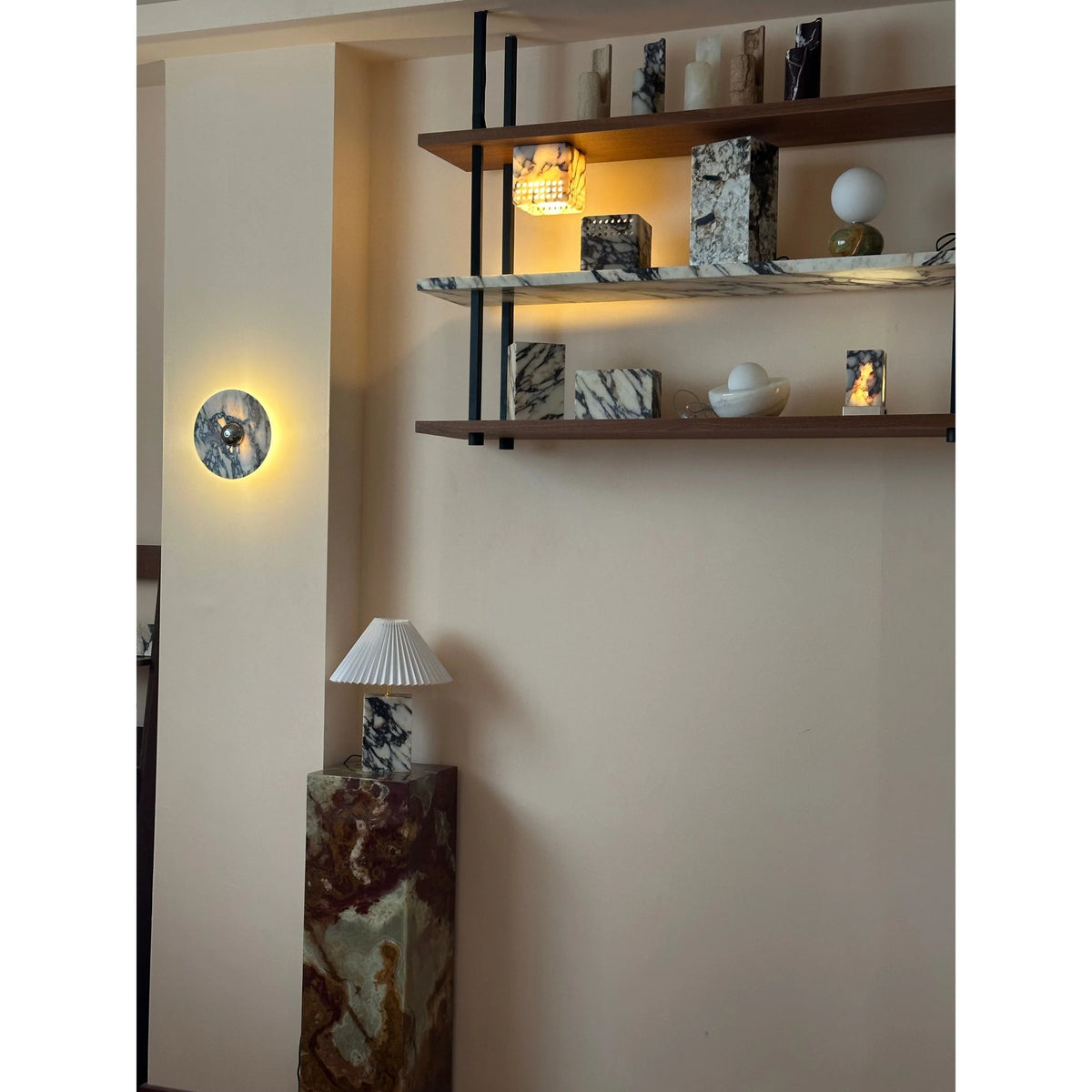 Ceiling Lamp | Marble Body & E27/E26 Socket | Ø 15 x H 15 cm