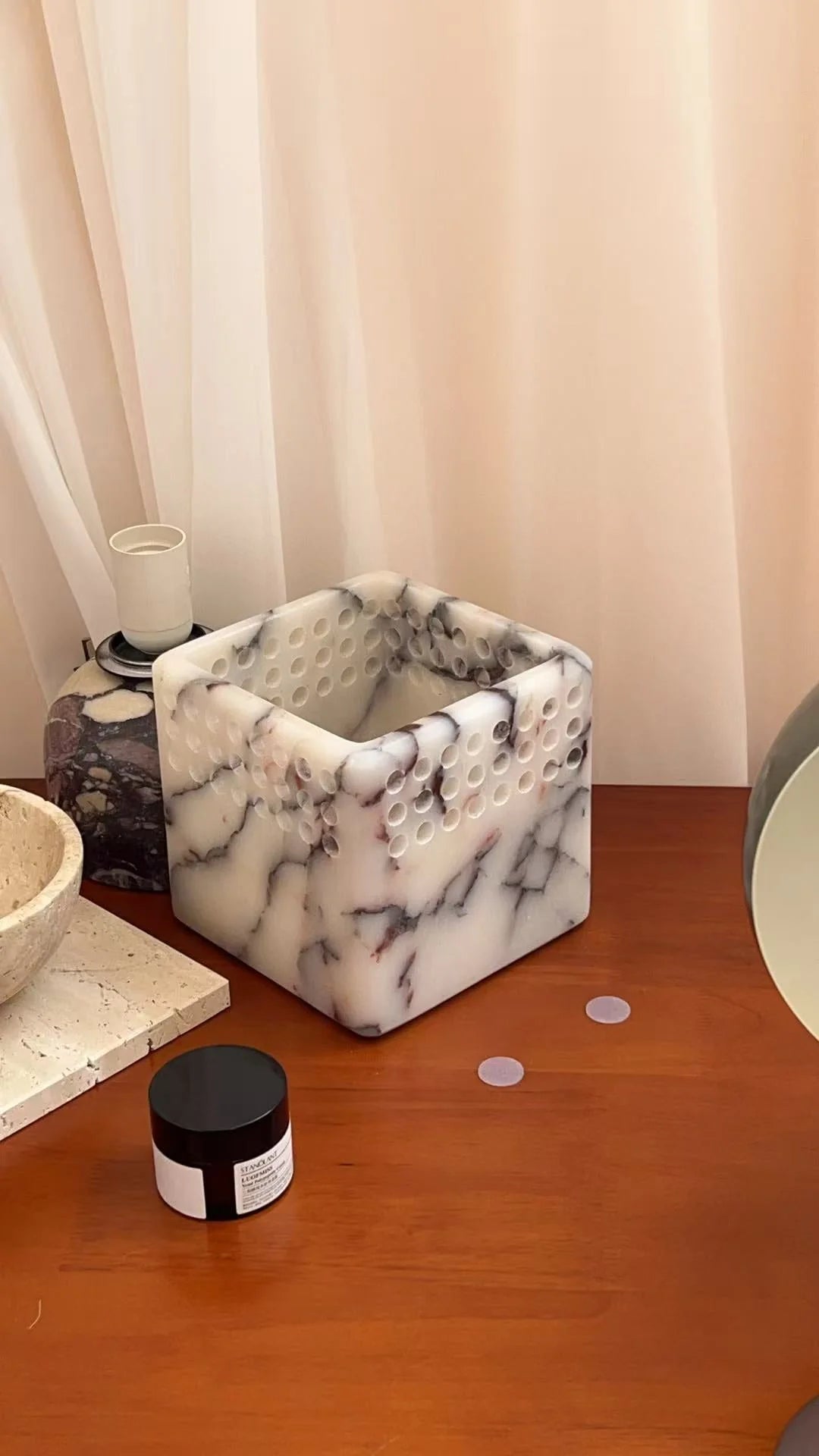Ceiling Lamp | Marble Body & E27/E26 Socket | Ø 15 x H 15 cm