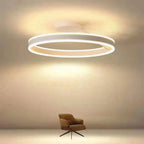 Ceiling Lamp | Modern Metal Ring & Dimmable | White/Black