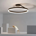 Ceiling Lamp | Modern Metal Ring & Dimmable | White/Black