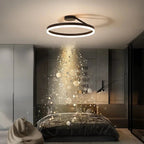 Ceiling Lamp | Modern Metal Ring & Dimmable | White/Black
