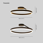 Ceiling Lamp | Modern Metal Ring & Dimmable | White/Black