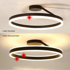 Ceiling Lamp | Modern Metal Ring & Dimmable | White/Black