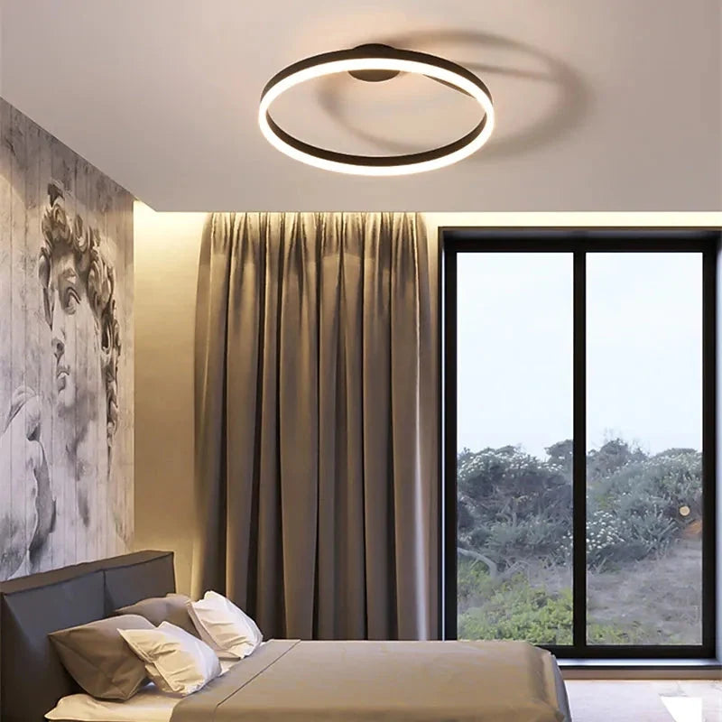 Ceiling Lamp | Modern Ring Dimmable Metal & Acrylic