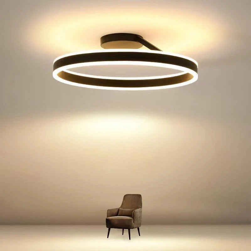 Ceiling Lamp | Modern Ring Dimmable Metal & Acrylic