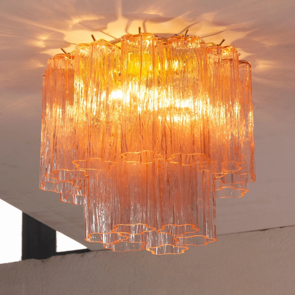 Ceiling Lamp | Murano Glass Star Design & LED Compatible | 40 cm Diameter