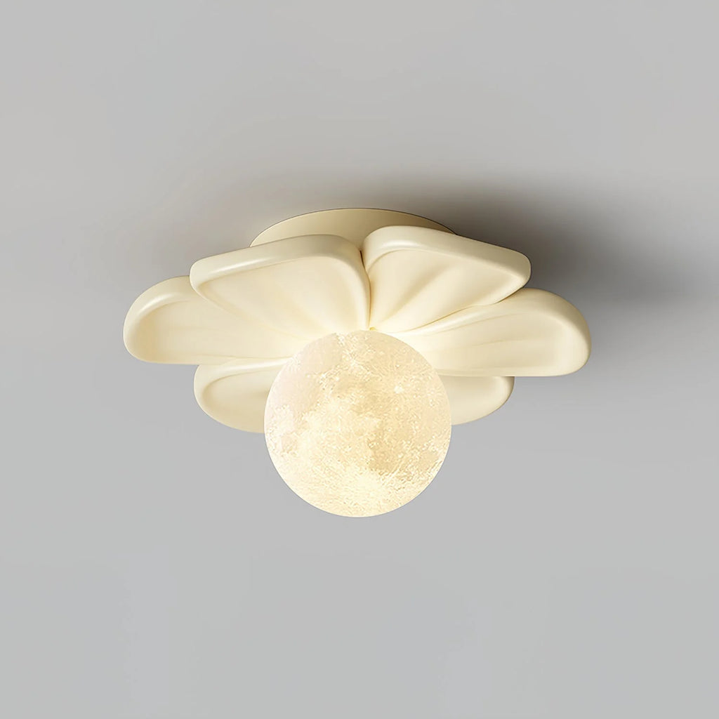 Ceiling Lamp | Resin Bloom Design & Integrated LED | 20 cm Diameter