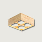 Ceiling Lamp | Rubberwood & Acrylic Integrated LED | 3 Size Options