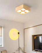Ceiling Lamp | Rubberwood & Acrylic Integrated LED | 3 Size Options