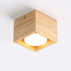 Ceiling Lamp | Rubberwood & Acrylic Integrated LED | 3 Size Options