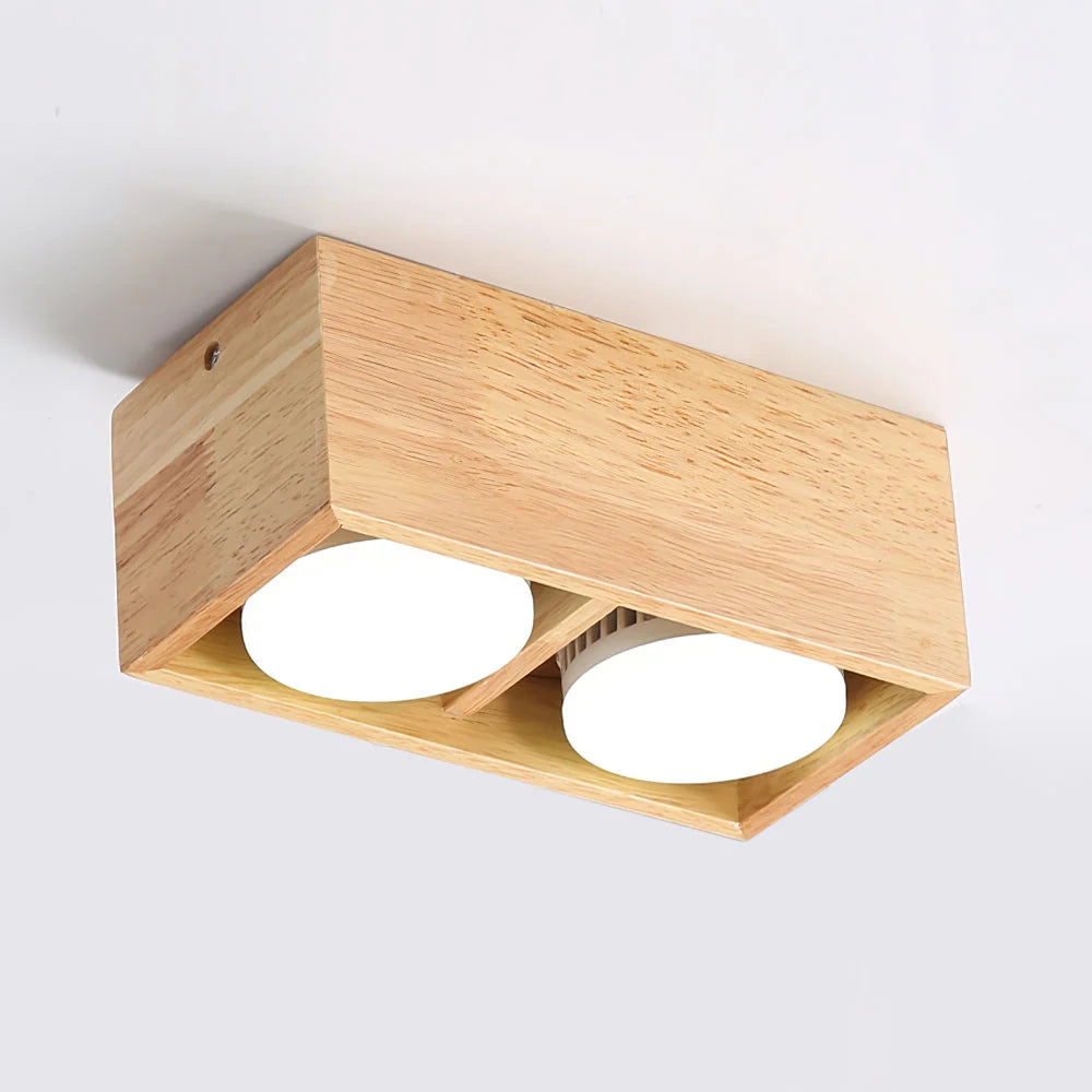 Ceiling Lamp | Rubberwood & Acrylic Integrated LED | 3 Size Options