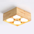 Ceiling Lamp | Rubberwood & Acrylic Integrated LED | 3 Size Options