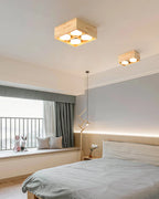 Ceiling Lamp | Rubberwood & Acrylic Integrated LED | 3 Size Options