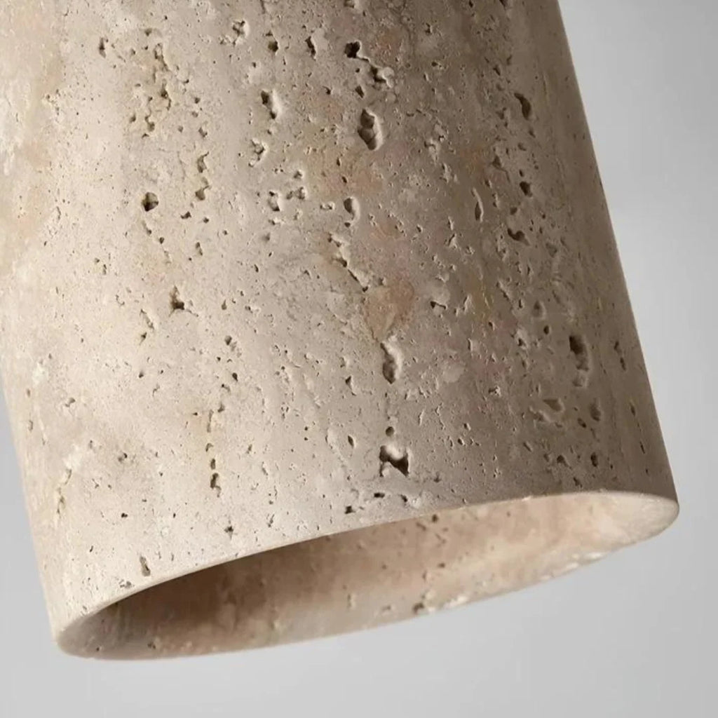Ceiling Lamp | Wabi-Sabi Travertine & LED | Surface-Mounted