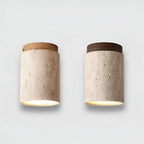 Ceiling Lamp | Wabi-Sabi Travertine & LED | Surface-Mounted