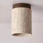 Ceiling Lamp | Wabi-Sabi Travertine & LED | Surface-Mounted