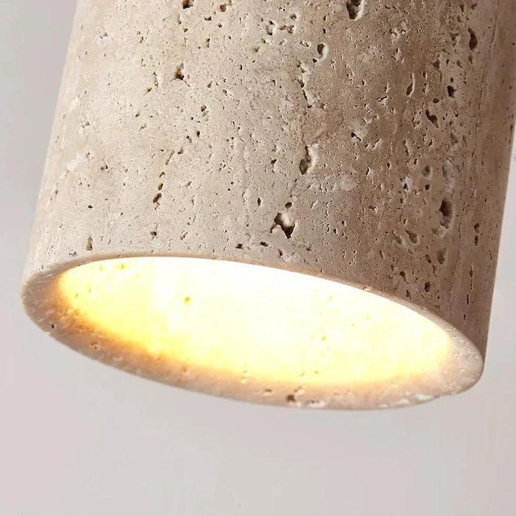 Ceiling Lamp | Wabi-Sabi Travertine & LED | Surface-Mounted
