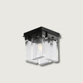 Ceiling Light | Brass Frame & Textured Opal Glass | Ø 20 cm