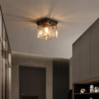 Ceiling Light | Brass Frame & Textured Opal Glass | Ø 20 cm