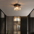 Ceiling Light | Brass Frame & Textured Opal Glass | Ø 20 cm