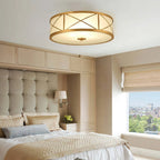 Ceiling Light | Brass & Glass Shade | 3- Or 4-Light