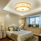 Ceiling Light | Brass & Glass Shade | 3- Or 4-Light