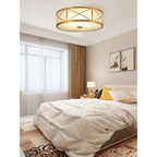 Ceiling Light | Brass & Glass Shade | 3- Or 4-Light