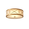 Ceiling Light | Brass & Glass Shade | 3- Or 4-Light