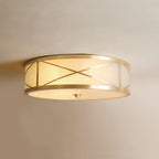 Ceiling Light | Brass & Glass Shade | 3- Or 4-Light