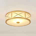Ceiling Light | Brass & Glass Shade | 3- Or 4-Light