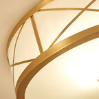 Ceiling Light | Brass & Glass Shade | 3- Or 4-Light